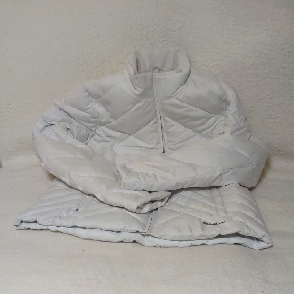 Eddie Bauer Ivory Quilted Jacket